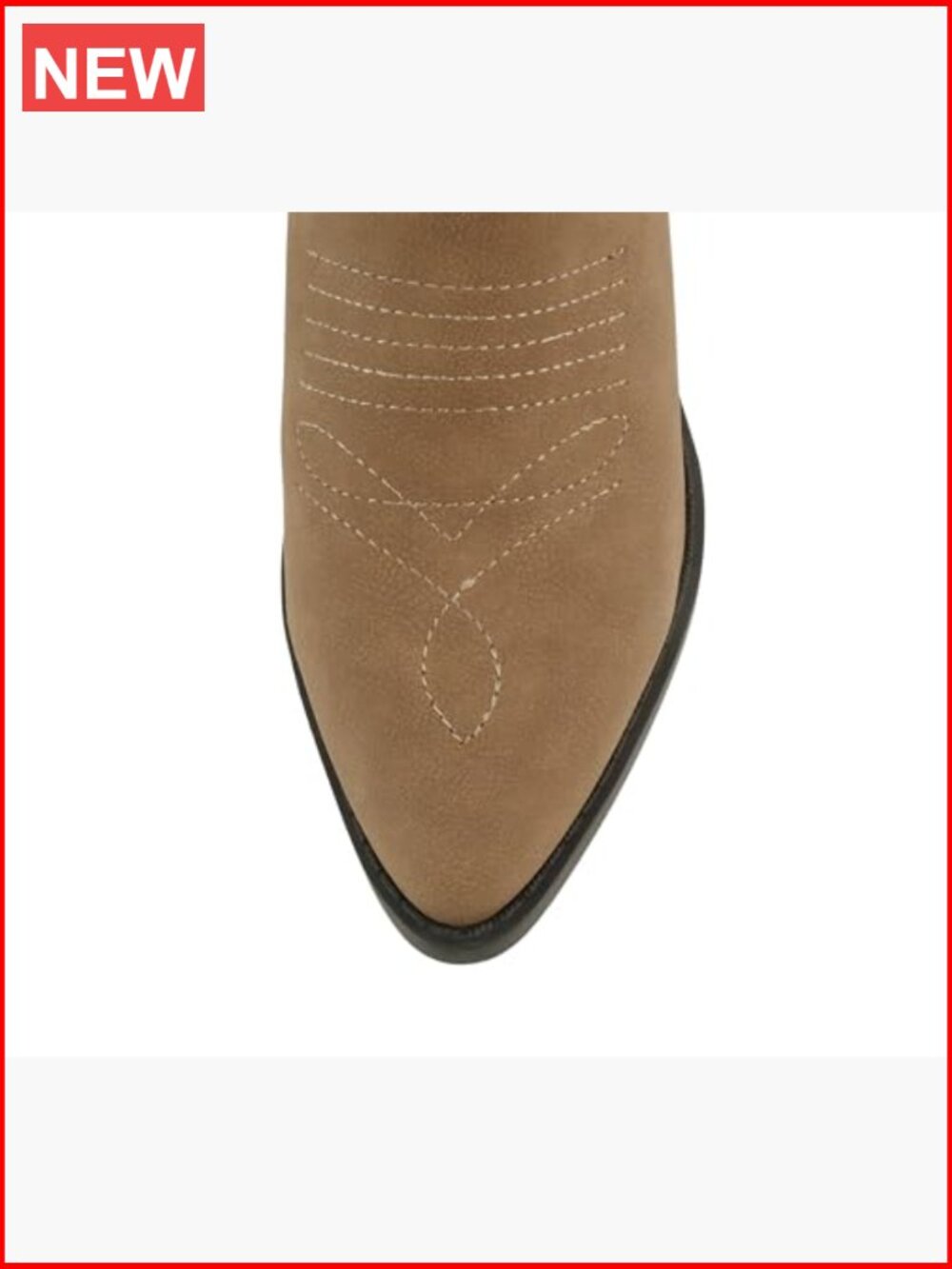 Mid-Calf Western Cowboy Boots with Pointed Toe & Side Zipper - Picture 5 of 5